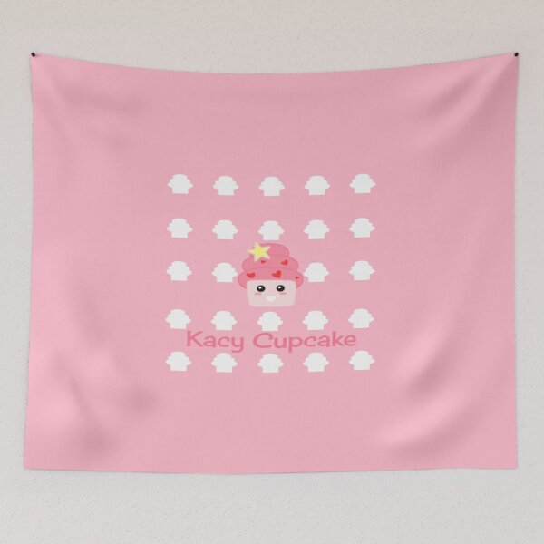 Item preview, Kacy Cupcake, Pink Background with White Cupcakes designed and sold by KacyCupcake.