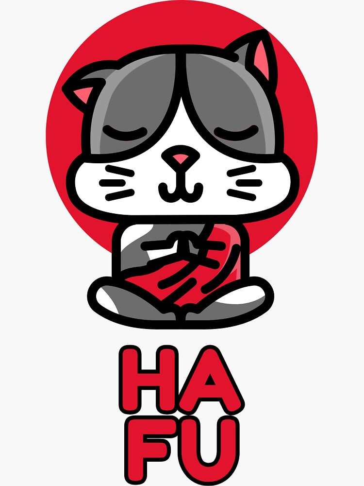 Thumbnail 3 of 3, Sticker, Zen Cat Logo designed and sold by HAFU-Designs.