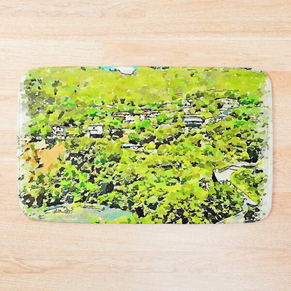 Item preview, Buildings on the hill with river designed and sold by Giuseppe Cocco.