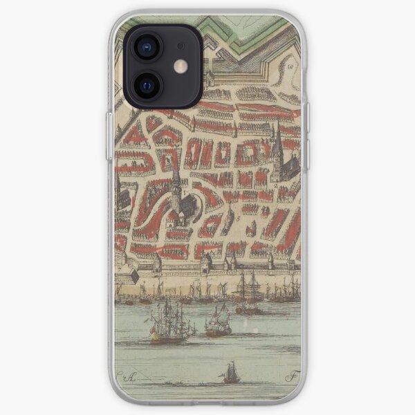 Vintage Map of Riga Latvia (1735) iPhone Soft Case