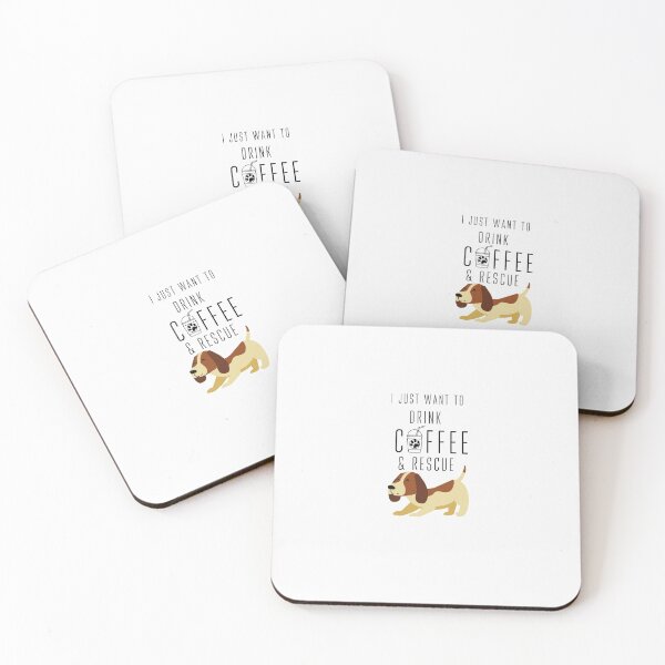 Item preview, Beagle and coffee cartoon designed and sold by OneTimeEngineer.