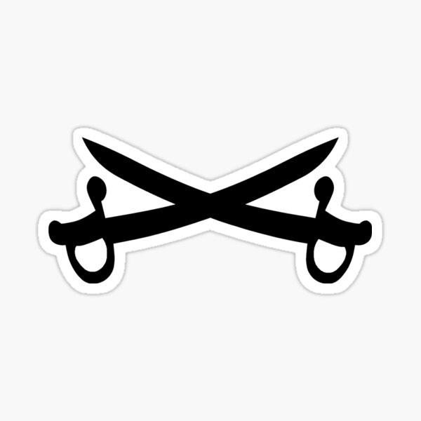 Crossed Swords Drawing' Sticker