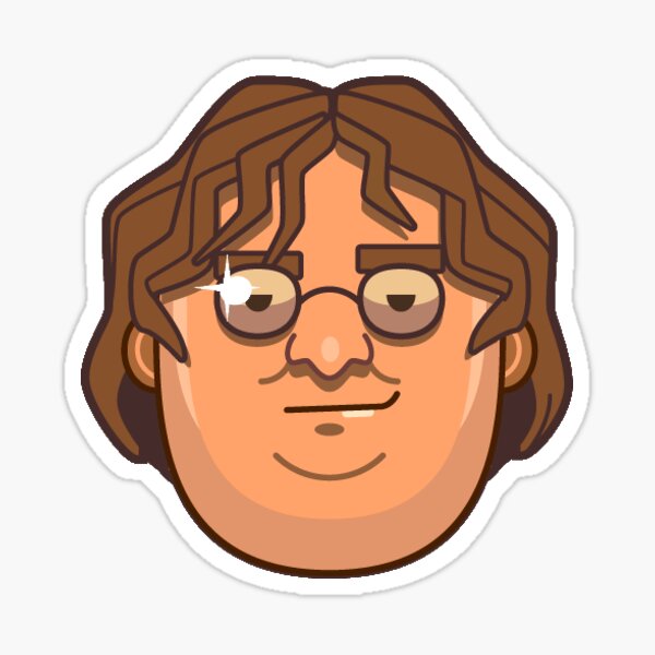 Gaben Newell Pointing | Sticker