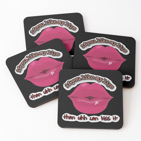 Item preview, Funny kissing pickup lines with huge lips. designed and sold by Slangt-shirt.