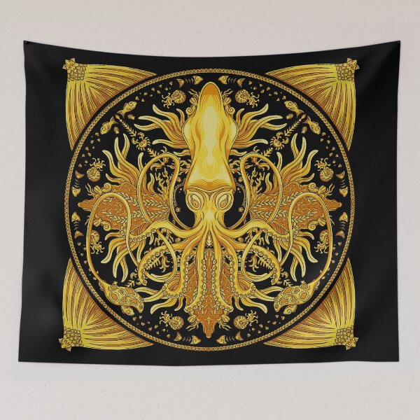 Item preview, Royal Squid - Square/Black  designed and sold by M Lambert.