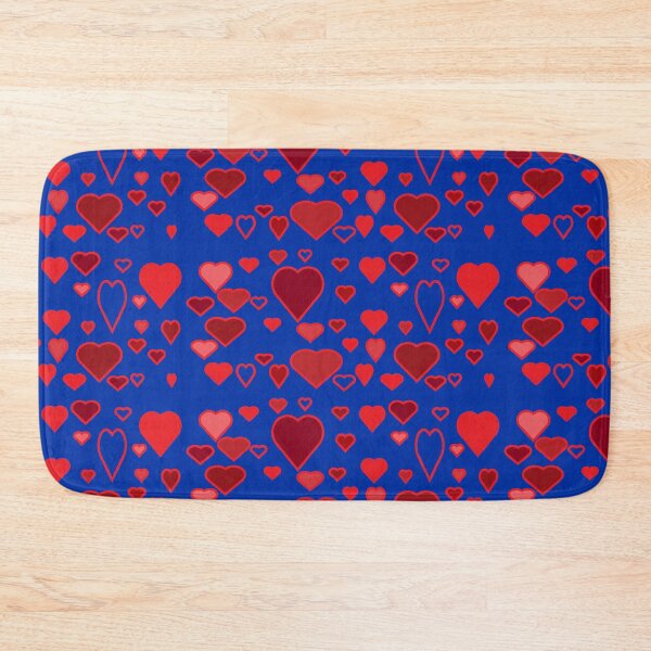 Item preview,  red hearts blue background  designed and sold by miaterinka.