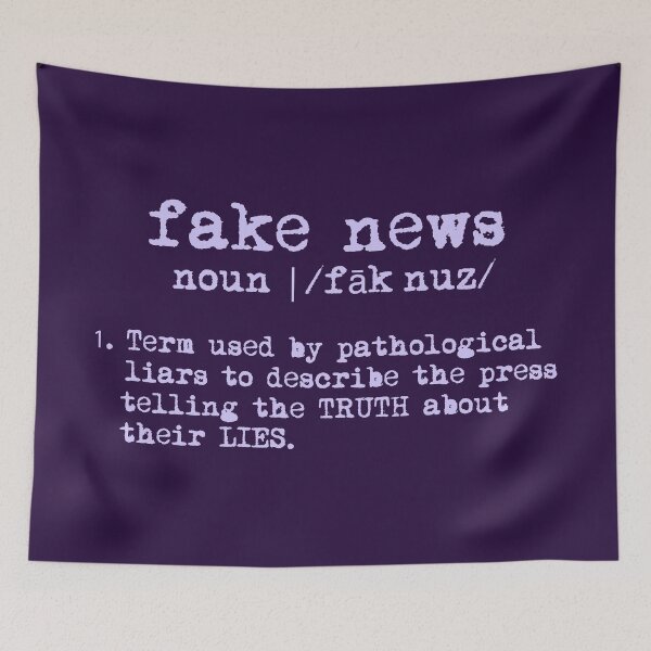 Item preview, fake news definition (lavender text) designed and sold by Thelittlelord.