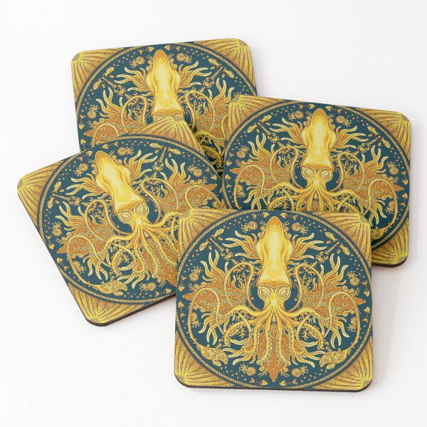 Item preview, Royal Squid - Square/Navy designed and sold by M Lambert.
