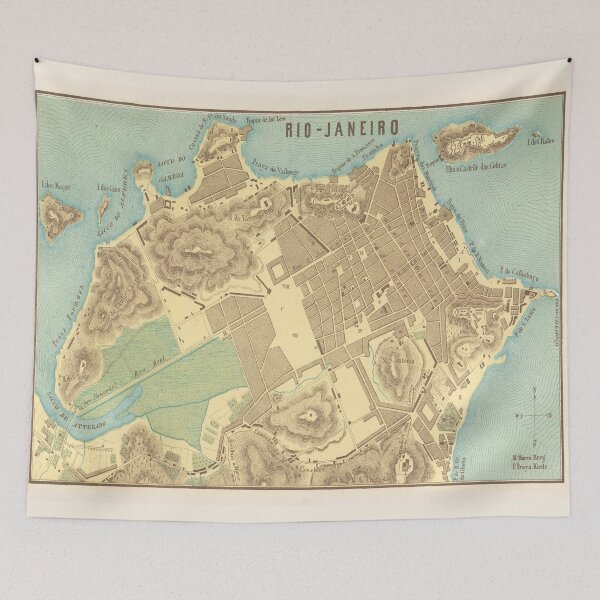 Item preview, Vintage Map of Rio de Janeiro Brazil (1858) designed and sold by BravuraMedia.