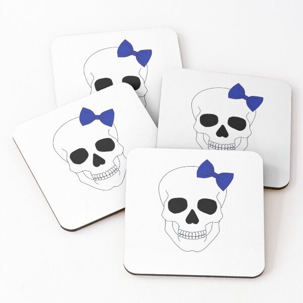 Item preview, Skull with blue stitch designed and sold by BreadCrumbBird.