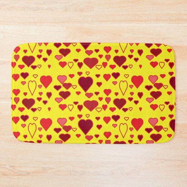 Item preview, red hearts yellow background  designed and sold by miaterinka.