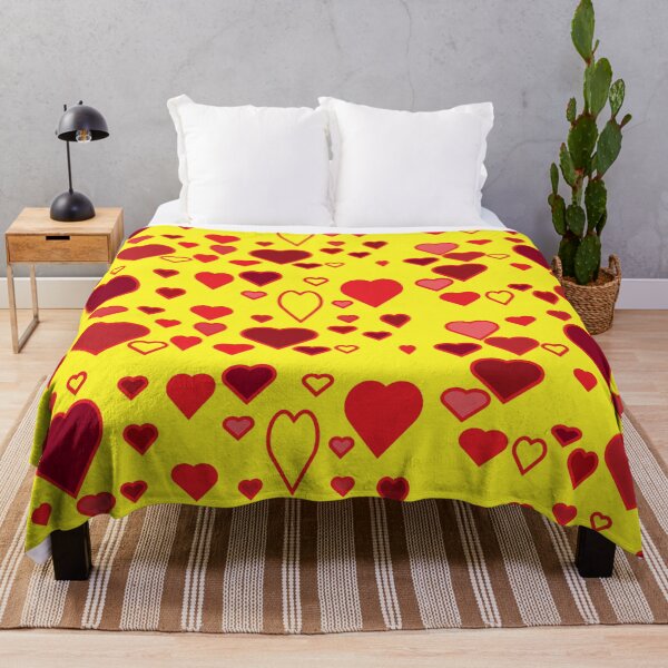 Item preview, red hearts yellow background  designed and sold by miaterinka.