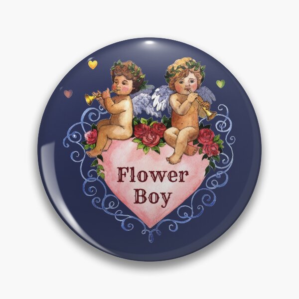 Item preview, Wedding party gift flower boy angels cherubs heart blue designed and sold by GrammarDance.