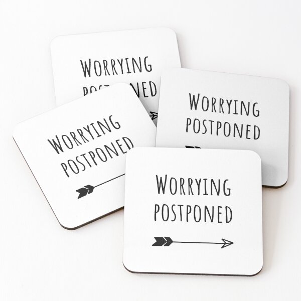 Item preview, Worrying postponed - motivational inspiring quote designed and sold by AllyShop.