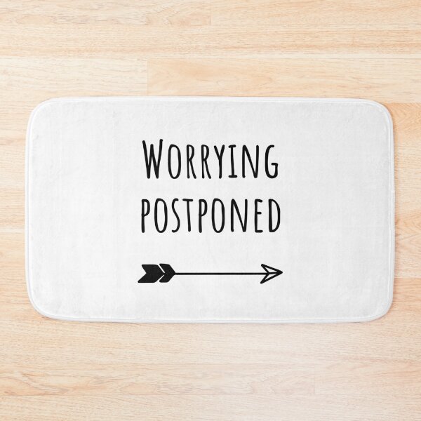 Item preview, Worrying postponed - motivational inspiring quote designed and sold by AllyShop.
