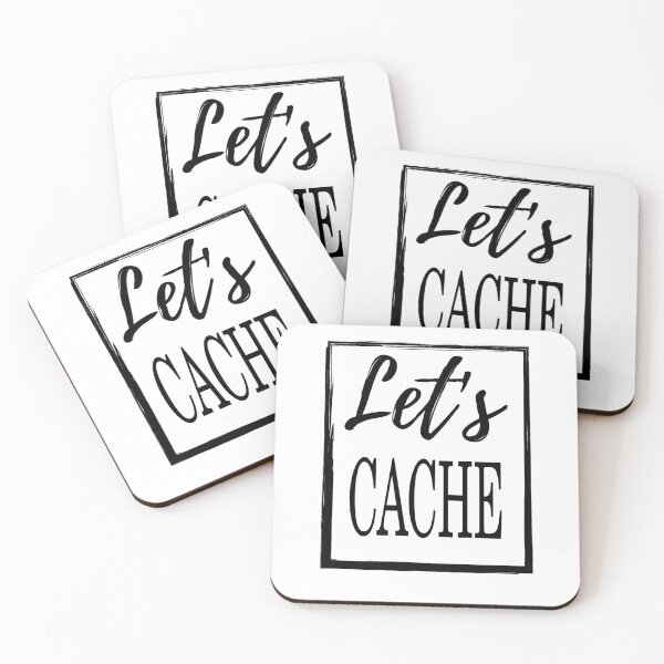 Item preview, Let's cache / geocaching / hiking / adventure / funny quote / special gift idea designed and sold by portrait4you.