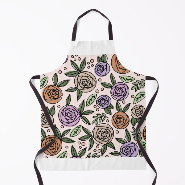 Item preview, Modern Roses - Lavender & Orange designed and sold by linesbymichelle.