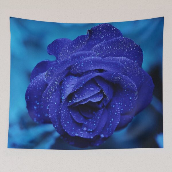 Item preview, Blue Rose with Dew Drops designed and sold by WisdomInspired.