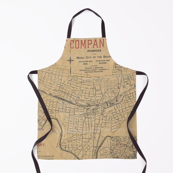 Item preview, Vintage Map of Roanoke VA (1890) designed and sold by BravuraMedia.