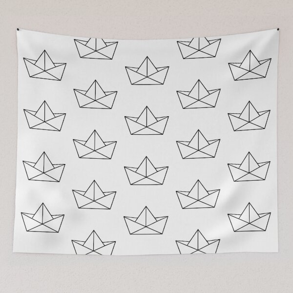 Item preview, Paper ship origami black designed and sold by PeppaThePenguin.