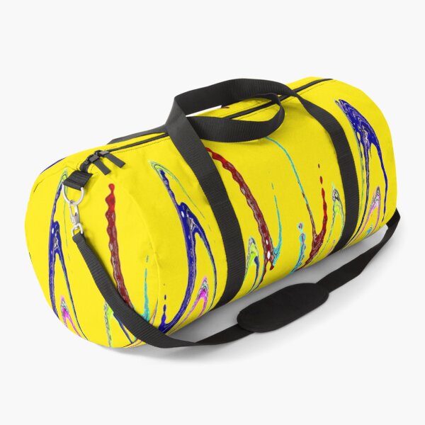 Item preview, Multicolored abstract spirals and waveform pattern on yellow background. designed and sold by IaroslavB.