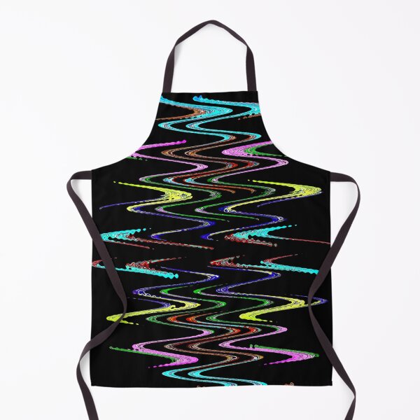 Item preview, Multicolored abstract spirals and waveform pattern on black. designed and sold by IaroslavB.