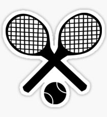 Tennisschläger und Tennisball Sticker