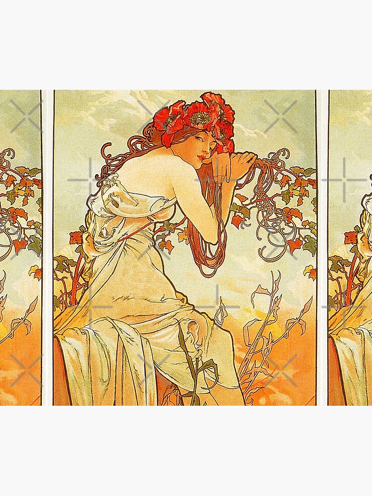 Disover HD. Summer, by Alphonse Mucha (1896) High Definition Tapestry