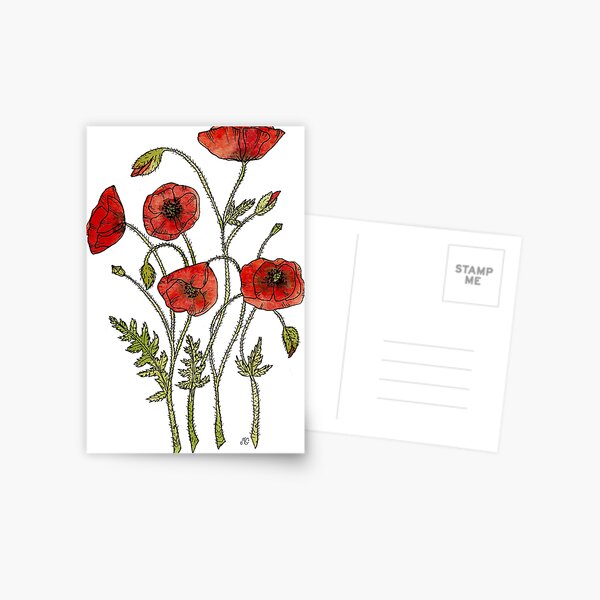 Cartes Postales Sur Le Theme Coquelicot Redbubble