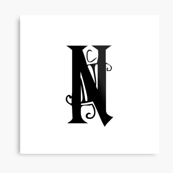 Fancy Letter N Wall Art Redbubble