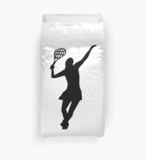 Female Tennis Player Duvet Cover