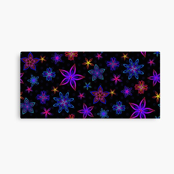 Neon Stars Canvas Print