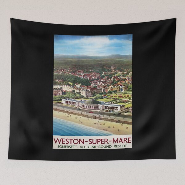 Item preview, Railway Poster Weston super Mare designed and sold by stickart-marek.