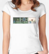 MegaMan Abusing His Power Women's Fitted Scoop T-Shirt