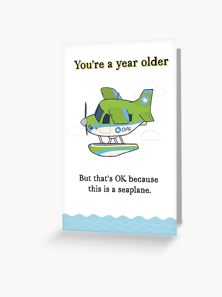 Animal Crossing Green Seaplane Funny Quote Birthday Card Design Greeting Card By Sayszai Redbubble