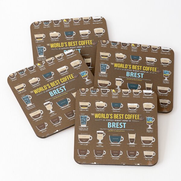 Item preview, Brest, Brittany, France Coffee Types Chart designed and sold by Coffee-Meme.
