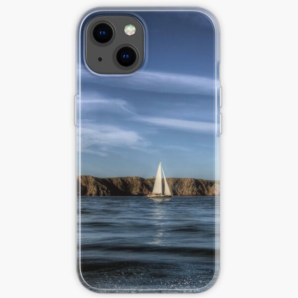Sailing past Alderney iPhone Soft Case