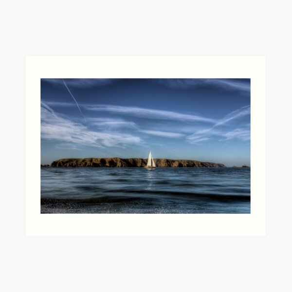 Sailing past Alderney Art Print