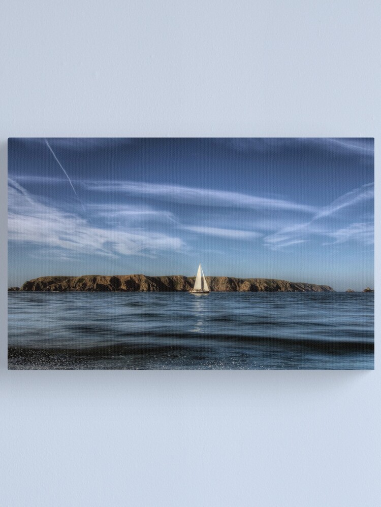 Alternate view of Sailing past Alderney Canvas Print