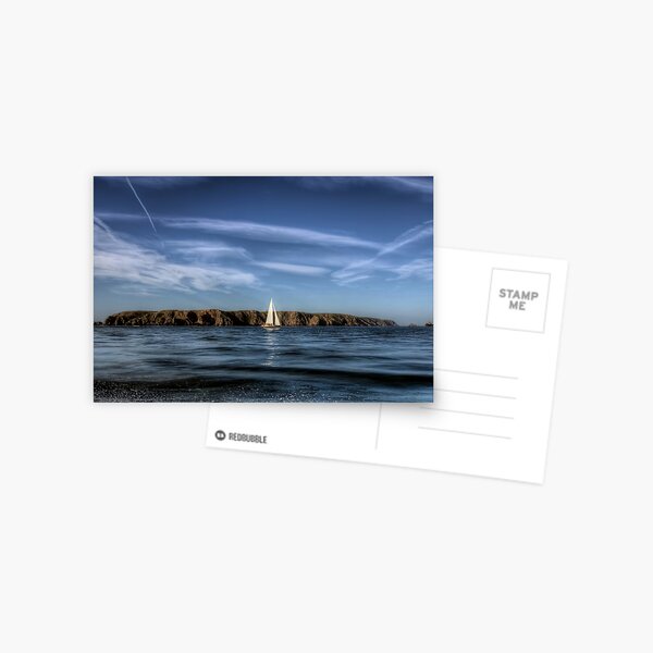Sailing past Alderney Postcard