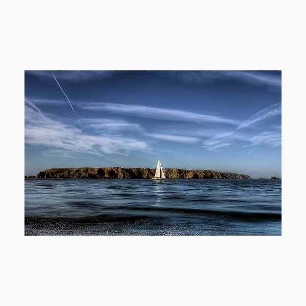 Sailing past Alderney Photographic Print