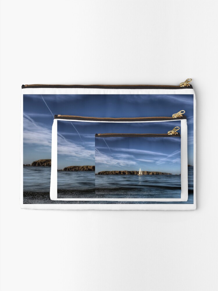 Alternate view of Sailing past Alderney Zipper Pouch