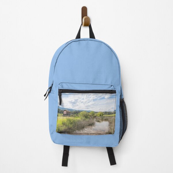 Item preview, Creek Flowing Through Ranch with Old Barn in Summer designed and sold by Amy Mitchell.