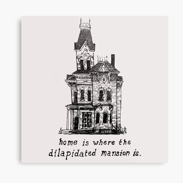 Dilapidated Mansion Metal Print