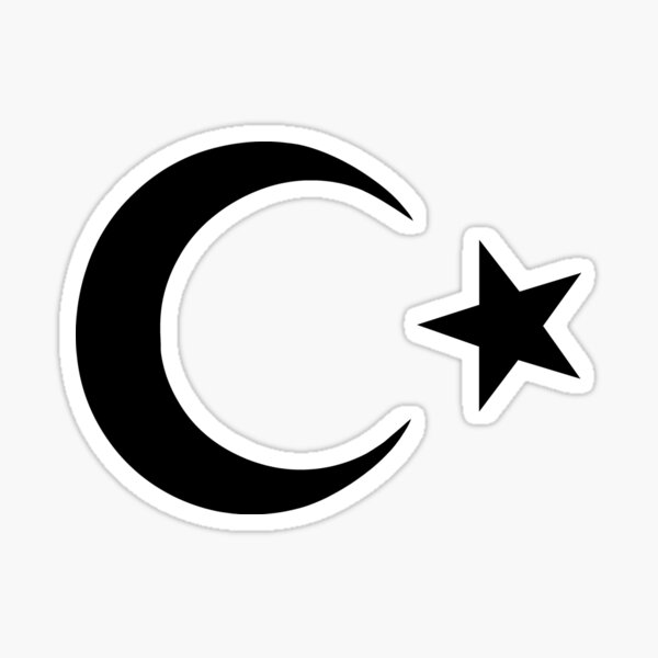 Crescent and Star Sticker