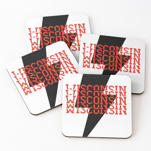 Item preview, Wisconsin red letters, black lightening? designed and sold by Lexi Ostrager.