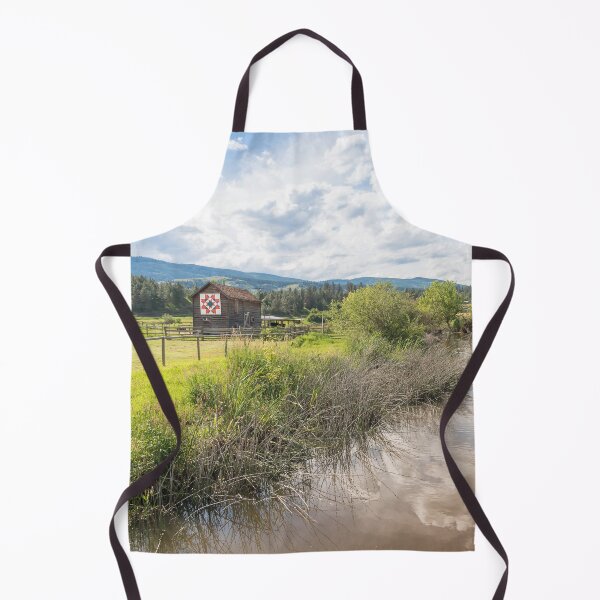 Item preview, Creek Flowing Through Ranch with Old Barn in Summer designed and sold by Amy Mitchell.