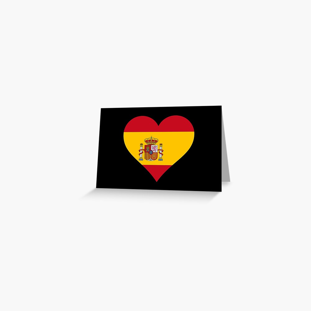 Grußkarte mit Spanien spanische Flagge Fahne used-look von GeogDesigns