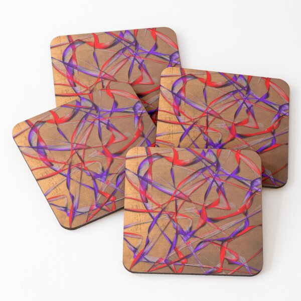 Item preview, Abstract Reds & Purples on Copper designed and sold by Patti Needham.