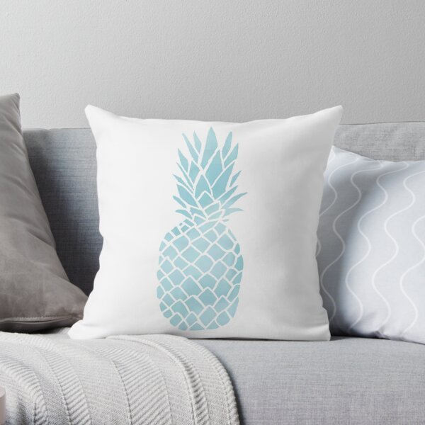 Botanical Blue Pillow – Pineapples Palms Too